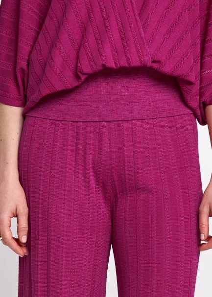 Fuchsia Light Knit Pants - 7
