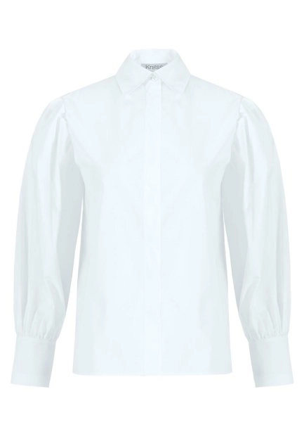 GATHERED DETAILED PURE COTTON WHITE SHIRT - 6