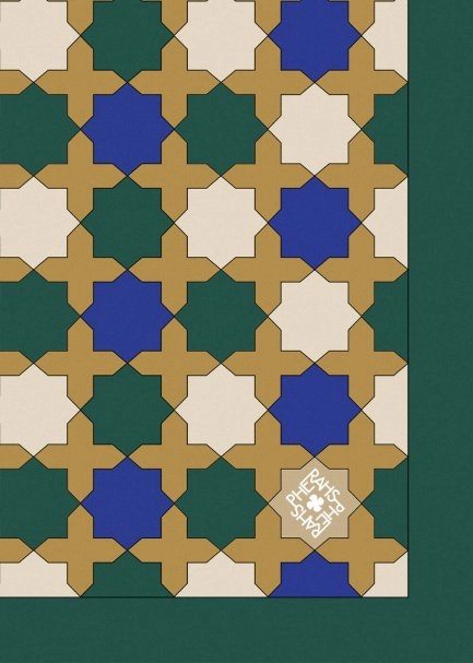 Geometrik Desenli Saf İpek Eşarp - Pherahs - 2