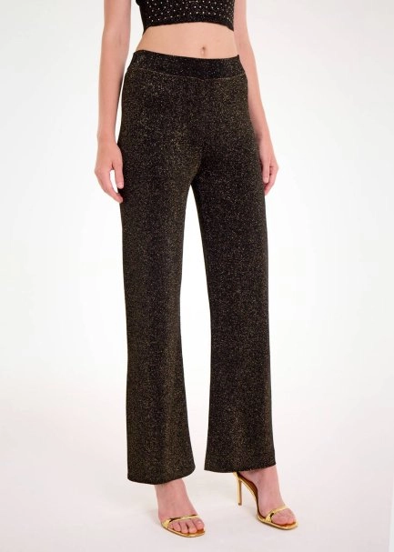 GOLD LUREX KNIT PANTS - 3
