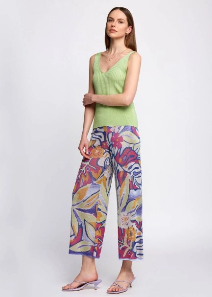 Green Sleeveless Knit Tank Top - 2