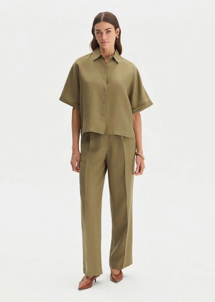 Haki Keten Oversıze Üst - 2