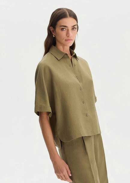 Haki Keten Oversıze Üst - 4