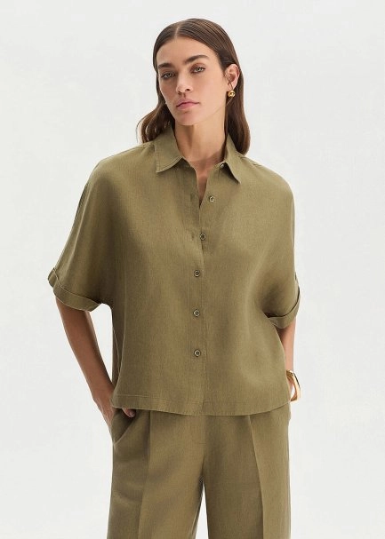 Haki Keten Oversıze Üst - 3