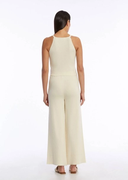 HALTER NECK SAND KNIT TOP - 5