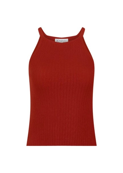 HALTER NECK SPICE KNIT TOP - 6