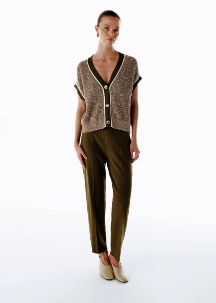 HERBAL MOULINE KNIT VEST - 2