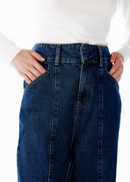 HIGH RISE MIDBLUE DENIM PANTS - 2