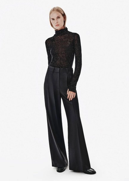 High Waist Black Flare Pants - 3