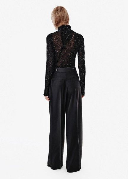 High Waist Black Flare Pants - 5