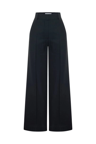 High Waist Black Flare Pants - 6