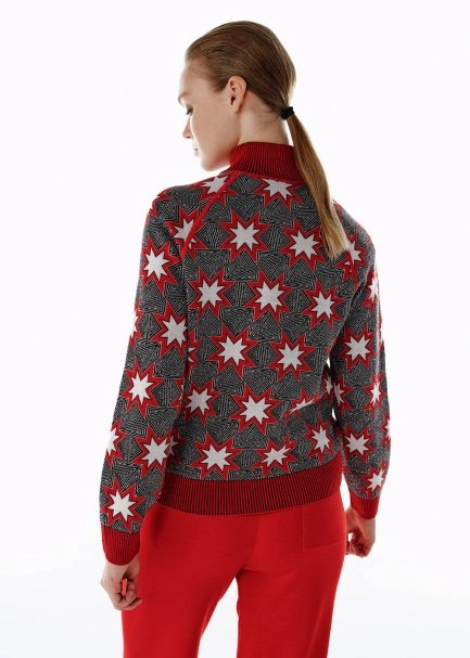 ICONIC APRÈS SKI STAR EMBROIDERED KNIT CARDIGAN BLACK - 5