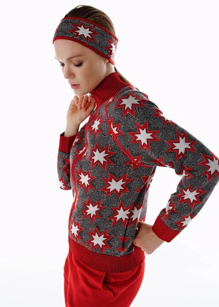 ICONIC APRÈS SKI STAR EMBROIDERED KNIT CARDIGAN BLACK - 4