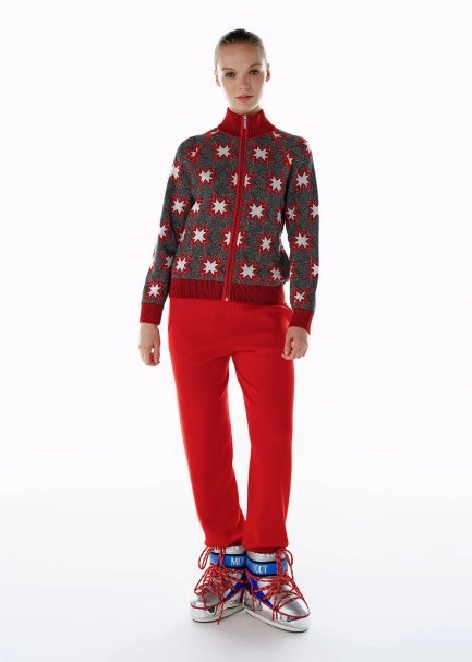 ICONIC APRÈS SKI STAR EMBROIDERED KNIT CARDIGAN BLACK - 2