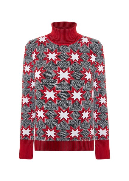 ICONIC APRÈS SKI STAR EMBROIDERED KNIT TOP BLACK - 6