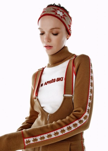 İkonik AprÈs-Skı Yıldız Desenli Headband Camel - 4