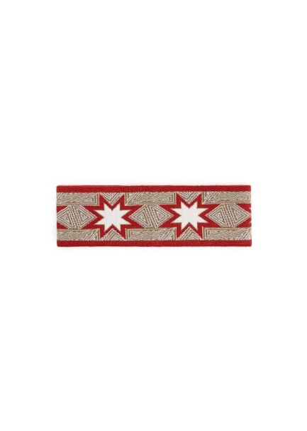 İkonik AprÈs-Skı Yıldız Desenli Headband Camel - 6