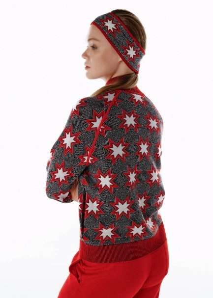 İkonik AprÈs-Skı Yıldız Desenli Headband Siyah - 5