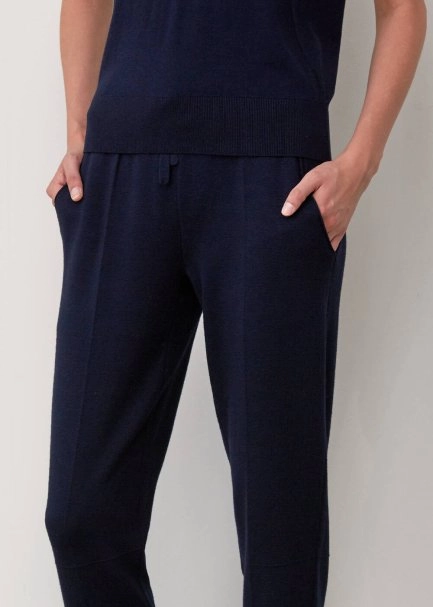 İtalyan İplik Triko Lacivert Jogging Pantolon - 6