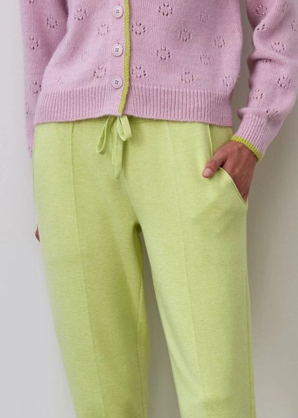 İtalyan İplik Triko Yeşil Jogging Pantolon - 6