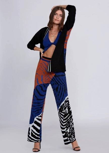 Jacquard Detailed Loose Fit Knit Cardigan - 2