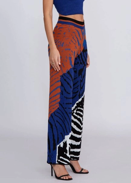 Jacquard Detailed Loose Fit Knit Pant - 4