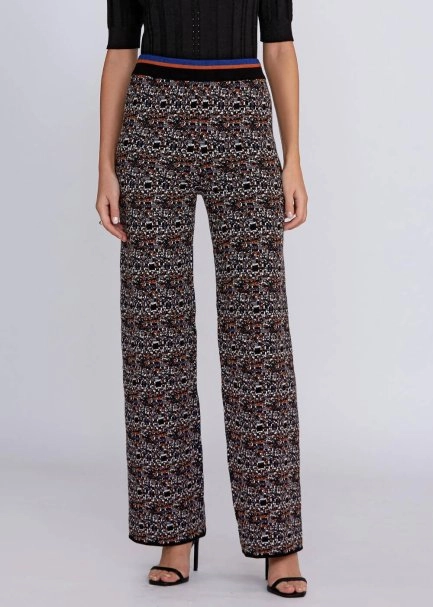 Jacquard Detailed Regular Fit Knit Pants - 1