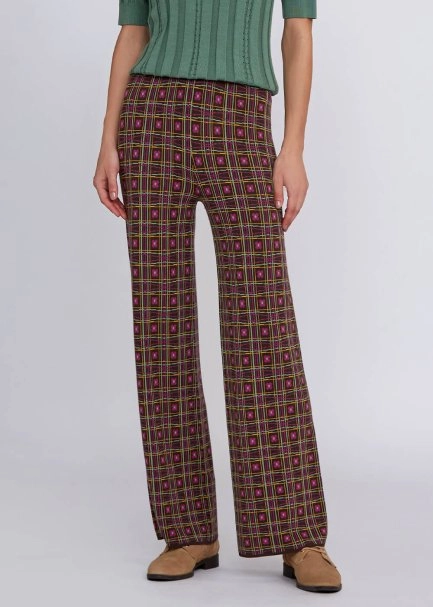 Jacquard Pattern Knit Pant - 1