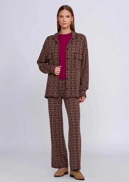 Jacquard Pattern Loose Fit Knit Jacket - 5