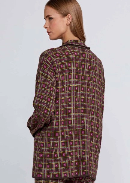 Jacquard Pattern Loose Fit Knit Jacket - 7