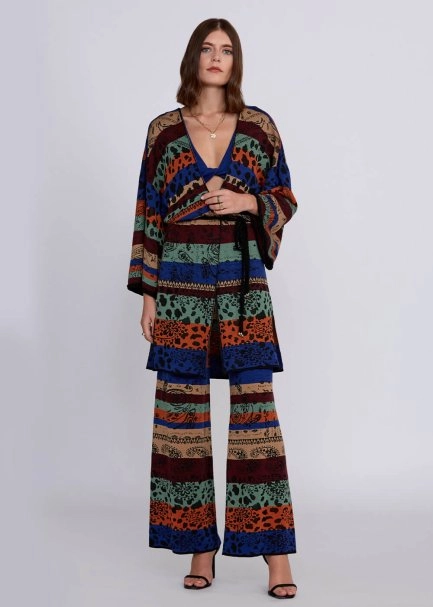 Jacquard Pattern Merino Wool Knit Pant - 5