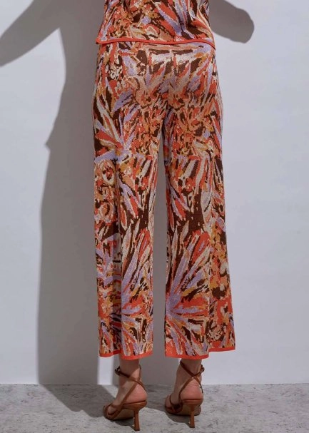 Jacquard Patterned Knit Pants - 6