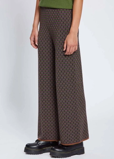 Jakar Desen Merino Yün Triko Pantolon - 3