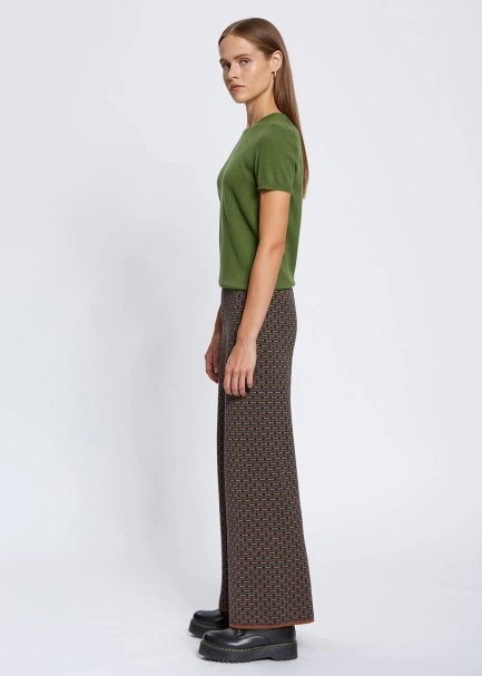 Jakar Desen Merino Yün Triko Pantolon - 4