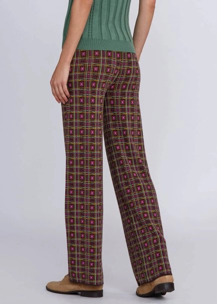 Jakar Desenli Triko Pantolon - 3