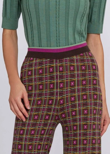 Jakar Desenli Triko Pantolon - 7