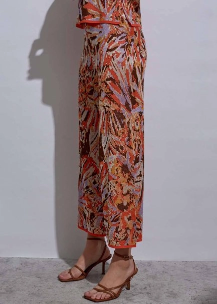 Jakar Desenli Triko Pantolon - 2