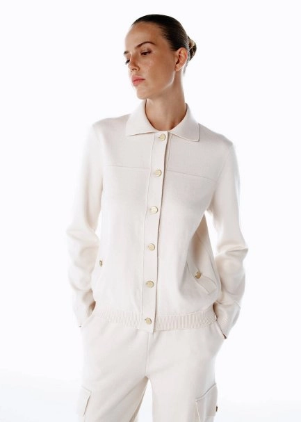 JEWEL BUTTONS CLOUD KNIT SPORTS JACKET - 3