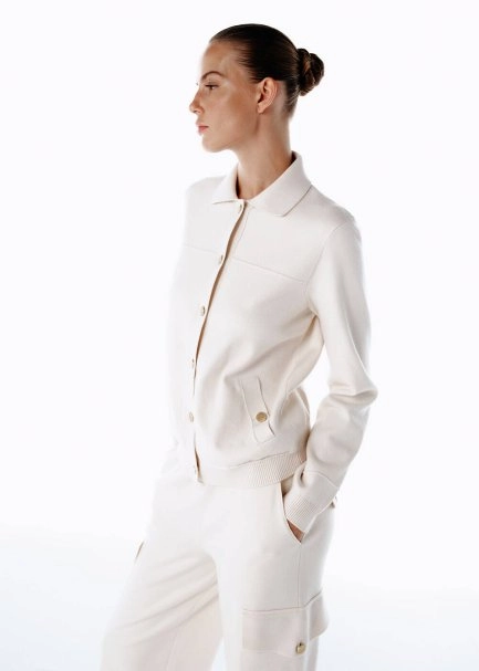 JEWEL BUTTONS CLOUD KNIT SPORTS JACKET - 4