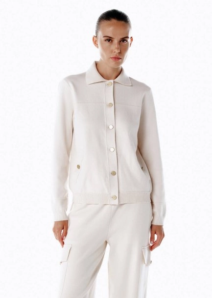 JEWEL BUTTONS CLOUD KNIT SPORTS JACKET - 1