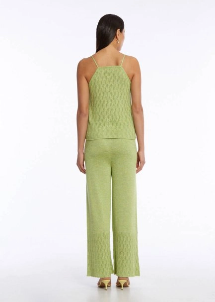 JEWEL BUTTONS PISTACHIO KNIT TOP - 5