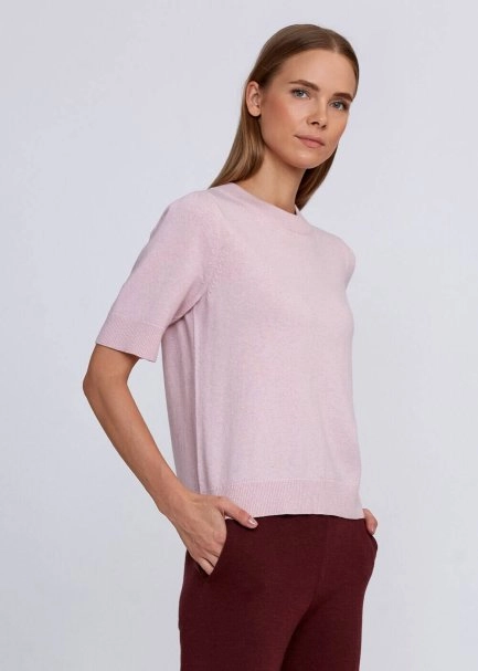 Kaşmir Karışımlı Açık Pembe Triko Üst - 4