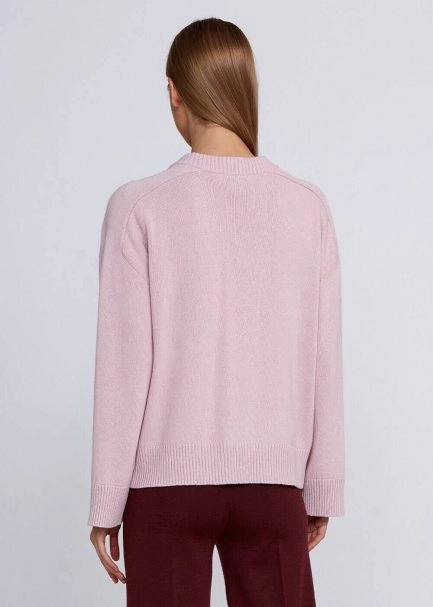 Kaşmir Karışımlı Açık Pembe Triko Hırka - 3