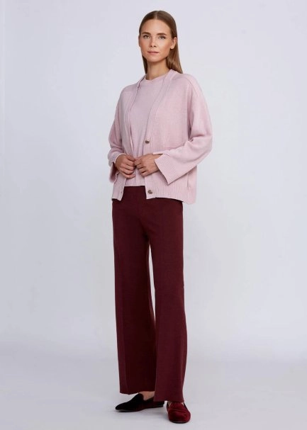 Kaşmir Karışımlı Açık Pembe Triko Hırka - 6