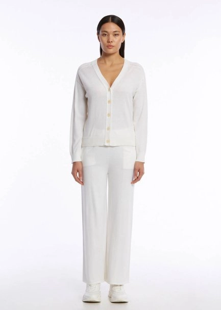 Kaşmir Karışımlı Ekru Triko Hırka - 2