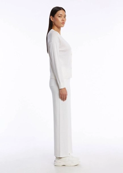 Kaşmir Karışımlı Ekru Triko Hırka - 4