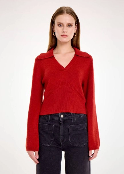 Kaşmir Karışımlı Kiremit Triko - 1