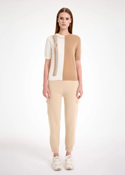 Kaşmir Karışımlı Örgü Detaylı Triko Üst - 2