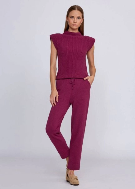 Kaşmir Pembe Triko Jogger Pantolon - 2