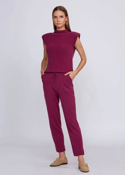 Kaşmir Pembe Triko Jogger Pantolon - 6